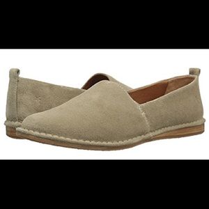 Frye Helena A Line Flats in Ash Soft Oiled Suede